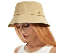 S.ROMZA Cappelli alla Pescatora da Donna Uomo Protezione UV Estate Cappelli da Sole Spiaggia Viaggi Giornaliero Cotone Unisex Impacchettabile A Secchiello Cappello