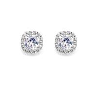 S.ROMZA Orecchini DonnaPunti Luce Orecchini Bianco,Rotondo/Quadrato CZ per donna