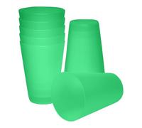 S&S-Shop Bicchiere da 400 ml, colore e quantità a scelta, in plastica rigida per feste, per bambini, in plastica impilabile, 0,4 l, riutilizzabile, per spazzolini e bicchieri da cocktail (25, verde)