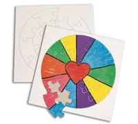 S&S Worldwide Color-Me - Puzzle rotondi da 15,6 cm di diametro, 24 pezzi