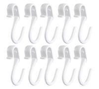 S Shaped Hooks - 2.36in ABS White Closet Organizer, Strong Load Bearing Pendant Hooks, Closet S Hook, Lightweight Space Saving Storage | Multipurpose Hanging Rack For Scarves Bags Belts Caps