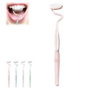 S Shaped Toothbrush, Multi-Functional S-Shaped Toothbrush with Soft Bristles, S-Shaped Manual Toothbrushes, Vertical Toothbrushes, Ultra-Clean Adult Soft toothbrushes (Pink)