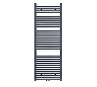S SIENOC radiatore bagno 600 x 1600 mm Nero centrale attacco radiatore scaldasalviette asciugatore