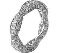 S Silver Round Cutout Full Diamond White Engagement Ring For Women Ring Bands For Women Nice processing