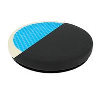 S SUMEX RK19009 - Cuscino rotondo girevole a 360 gradi, con gel e memory foam per auto, ufficio e tutti i tipi di sedili,