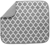 S & T 376900 in microfibra tappetino scolapiatti, crema, White Trellis, 16" x 18"