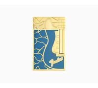 S.T. DUPONT ACCENDINO FIAMMA DOLCE LINEA 2 CLING FENDER BLU E ORO C16026CL