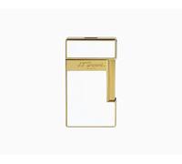 S.T. DUPONT ACCENDINO SLIMMY FIAMMA A TORCIA LACCATO BIANCO E DORATO 028004