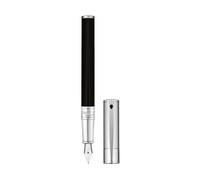 S.t.dupont penna stilografica fountain pen initial cromo e nero 260204