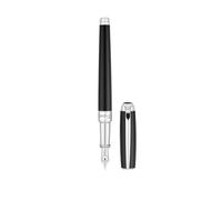 S.t.dupont Penna Stilografica Medium Line D Lacca Nera e palladio 410100m