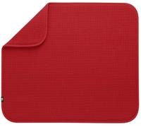 S&T Inc. Tappetino scolapiatti in microfibra altamente assorbente, tappetino scolapiatti per piatti, utensili, pentole e padelle, grande, 40,6 x 45,7 cm, rosso