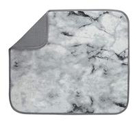 S&T INC. Tappetino scolapiatti per cucina, assorbente, reversibile, in microfibra, 40,6 x 45,7 cm, effetto marmo
