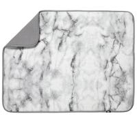 S&T INC. Tappetino scolapiatti per cucina, assorbente, reversibile, XL, in microfibra, 45,7 x 61 cm, effetto marmo