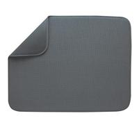 S&T INC. Tappetino scolapiatti XL, in microfibra, altamente assorbente, tappetino scolapiatti per piatti, utensili, pentole e padelle, extra large, 45,7 x 61 cm, rete carbone