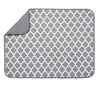 S & T XL in Microfibra Tappetino scolapiatti, White Trellis, x-Large