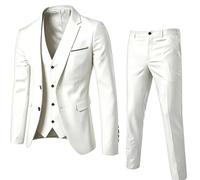 ’s Three Piece for Business And Formal Wear - Slim Fit Jacket Vest And TR