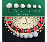 S-TROUBLE 5 Pezzi di Roulette Russa Palla da Roulette del Casinò Palla di Ricambio Palla acrilica Bianca 12/14/16/18/20/22 mm