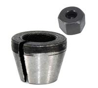 S-TROUBLE Adattatore per mandrino a Pinza da 6 mm 6,35 mm 8 mm con Punta per fresatrice per Incisione Dado Router Elettrico Bit di Alta precisione