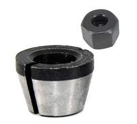 S-TROUBLE Adattatore per mandrino a Pinza da 6 mm 6,35 mm 8 mm con Punta per fresatrice per Incisione Dado Router Elettrico Bit di Alta precisione