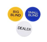 S-TROUBLE Texas Hold'em Big Blind Small Blind Dealer Party Casino Poker Card Game Puntelli