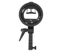 S Type Bracket Holder for Speedlite Flash | Foldable & Adjustable for Snoot/Softbox/Beauty Dish | 180° Rotatable Head with Hot Shoe Protection | Works with Most Speedlites
