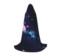 S Unisex Universo Galaxy Space Print Cappuccio Mantello Costume per