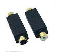 S-Video a RCA Femmina Composito Video Adattatore Plug Convertitore, Mini 4 Pin Accoppiatore Adattatore Connettore Estensione