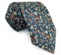 S&W SHLAX&WING Cravatte floreali per uomo multicolore alga verde matrimonio grande e alto