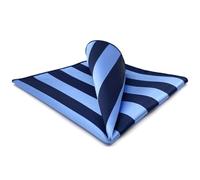 S&W SHLAX&WING Fazzoletto da Taschino Uomo a Righe Blu Reale e Navy Blu Elegante