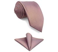 S&W SHLAX&WING Set Cravatta e Fazzoletto da Taschino Arancione Blu Polvere Stampa per Uomo Giacca Skinny 6cm
