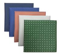 S&W SHLAX&WING Set Di 5 Fazzoletti Da Taschino Per Uomini Da 32cm Fazzoletti Formali Per Abiti Matrimoni Smoking Colori E Motivi Assortiti No.34