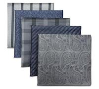 S&W SHLAX&WING Set Di 5 Fazzoletti Da Taschino Per Uomini Da 32cm Fazzoletti Formali Per Abiti Matrimoni Smoking Colori E Motivi Assortiti No.29