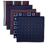 S&W SHLAX&WING Set Di 5 Fazzoletti Da Taschino Per Uomini Da 32cm Fazzoletti Formali Per Abiti Matrimoni Smoking Colori E Motivi Assortiti No.35