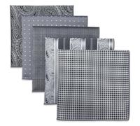 S&W SHLAX&WING Set Di 5 Fazzoletti Da Taschino Per Uomini Da 32cm Fazzoletti Formali Per Abiti Matrimoni Smoking Colori E Motivi Assortiti No.39