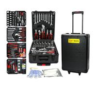S.Walt Kit di attrezzi per la casa, 899 pezzi, kit di attrezzi per la riparazione automatica della casa, con cassetta portautensili, set completo di utensili manuali, perfetto per proprietari di case