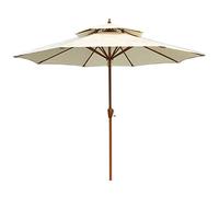 s Wood Grain Large Outdoor Garden Market Table Umbrella with Ventilation And 8 Sturdy Ribs 9ft/270cm