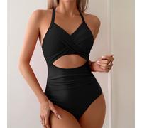 S-XL Sexy Tuta Set Bikini Forato Fuori Costume Spiaggia Moda Indossare per Donne