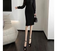 S-XXL Elegante Matita Gonna Ufficio Vita Alta Schiena Split Guaina Midi Abito