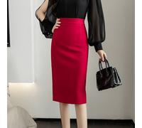 S-XXL Elegante Matita Gonna Ufficio Vita Alta Schiena Split Guaina Midi Abito
