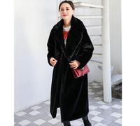 S-XXL Lungo Sciolto Pelliccia Finta Invernale Cappotto Casual Outdoor Moda Wear