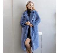 S-XXL Lungo Sciolto Pelliccia Finta Invernale Cappotto Casual Outdoor Moda Wear