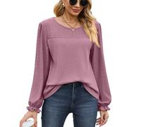 S-XXL Maglietta Casual A Maniche Lunghe, Collo Rotondo, Moda Per Donne NUOVO