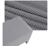 S-XXXL Copri Pouf Rettangolare 90×70, 100×60, 120×60, 80×60, Fodera for Poggiapiedi Allungabile Ottomana sgabello, Dimmi la taglia che ti serve e la personalizzeremo for te(Light-Gray,90x110cm)