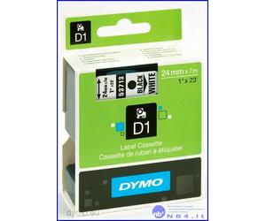 S0720930 - DYMO Nastro/Tape D1 53713 Black on White - 24mm x 7m