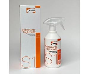 S1 Clinfast Spray Antimuffa Rapido - Rimuovi Muffa, Alghe e Muschi da Muri, Bagno e Piastrelle - Trattamento Igienizzante e Sbiancante ad Azione Immediata - 500ml