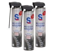 S100 Bianca Spray Catena 2.0 Grasso per Lubrificante 3x400ml Set Risparmio
