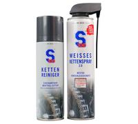 S100 Spray per catene bianco 2.0 400 ml + Detergente per catene 300 ml