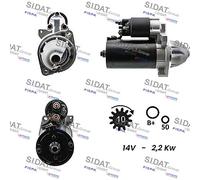 S12BH0010A2 SIDAT Motorino d'avviamento per MERCEDES-BENZ,SSANGYONG