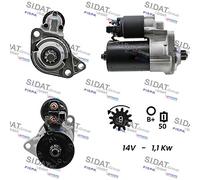 S12BH0115A2 SIDAT Motorino d'avviamento per AUDI,FORD,SEAT,SKODA,VW