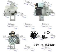 S12MH0076 SIDAT Motorino d'avviamento per CITROËN,DS,MINI,PEUGEOT